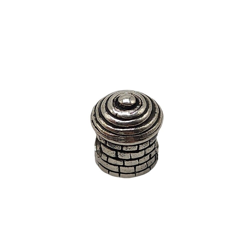 Sterling Silver 925 Zable Compatible Charm Bead With Brick Design Bracelet
